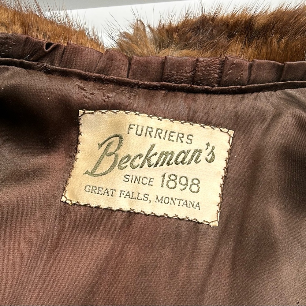 Fur Stole Vintage 1920s Beckman's Mink - Picture 7 of 16
